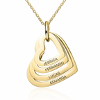 Colar Coração de Mãe Personalizável [Banhado a Ouro 18k ou Prata 925]