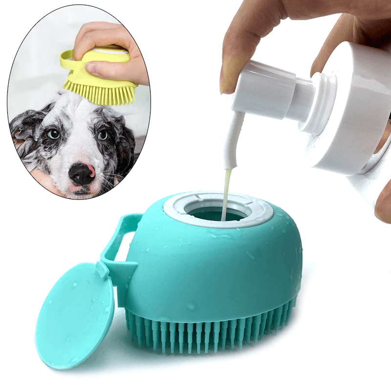 Escova de Banho Massageadora para Cães e Gatos